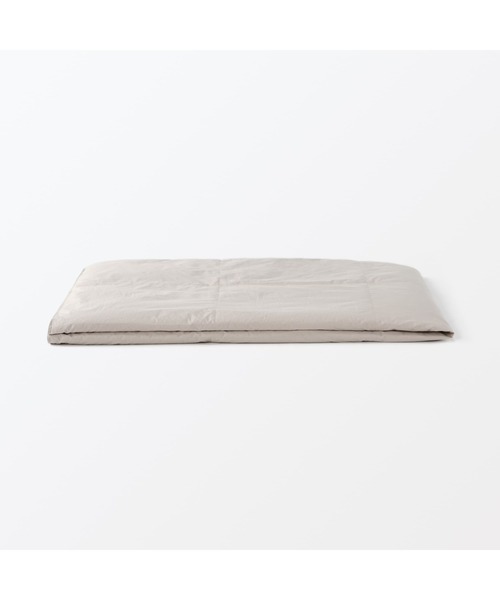 無印　羽毛ふとん　ベージュカバー付き 無印良品（MUJI） ベッド 寝具 カバーがなくても使える 洗える羽毛薄掛