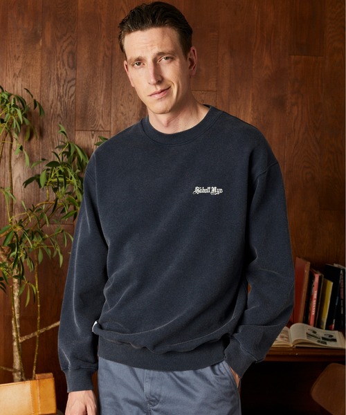 「Schott」 スウェットカットソー X-LARGE ネイビー メンズ_画像2