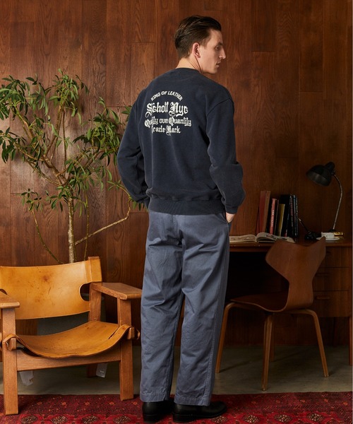 「Schott」 スウェットカットソー X-LARGE ネイビー メンズ_画像4