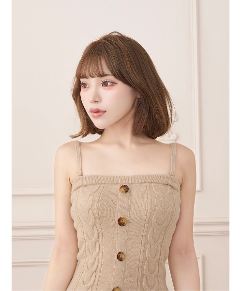 Darich（ダーリッチ） ワンピース アンサンブルケーブルリボンニット