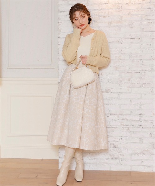 「SWINGLE」 ニットカーディガン MEDIUM ネイビー レディース_画像2