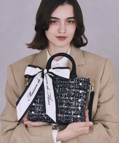 Maison de FLEUR（メゾンドフルール） ハンドバッグ スカーフ付き 