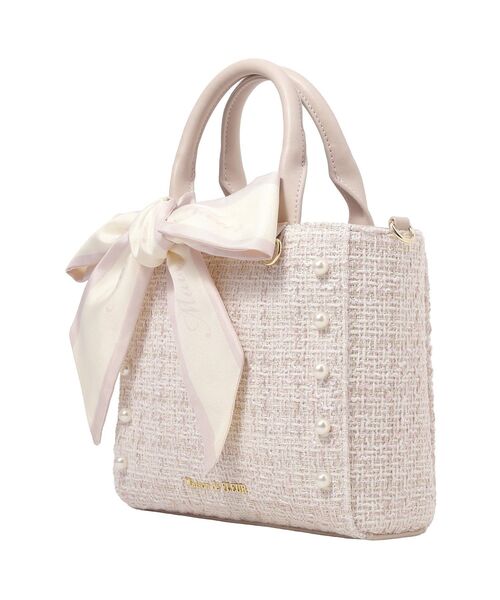 まーぼー　ジョリーフルール　スカーフ　トートバッグ Maison de FLEUR（メゾンドフルール） ハンドバッグ スカーフ付き