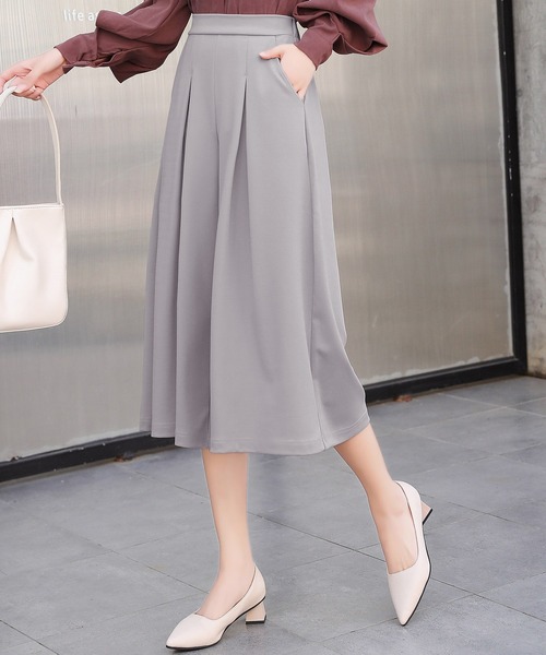 DAY CLOSET パンツ スカーチョ きれいめシルエット 七分丈ワイド
