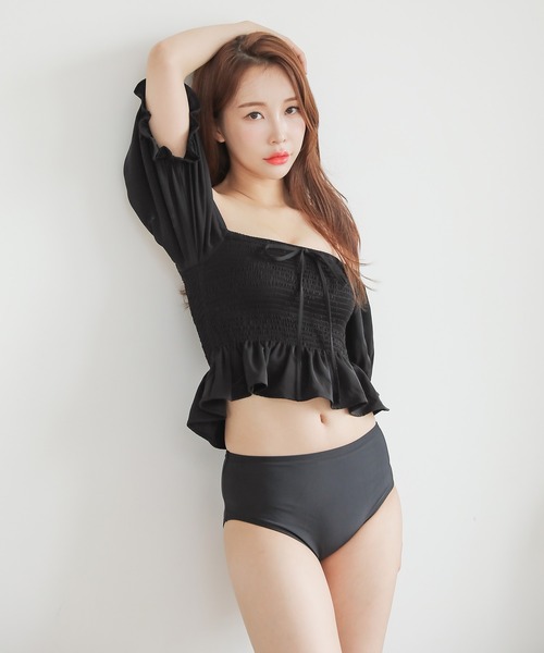 【CUPSHE】シャーリングタンキニ＆トロピカル 水着 上下セット CUPSHE(カップシー)のレディース タンキニ 人気アイテム