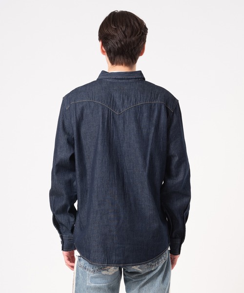 稀少 Levi's RED TAB 牛革 レザー ウエスタンシャツ ブラック M undo-rowa_sl05652