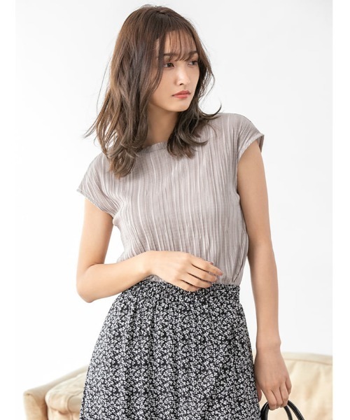 fifth（フィフス） シャツ ブラウス 細プリーツグロッシーフレンチ 