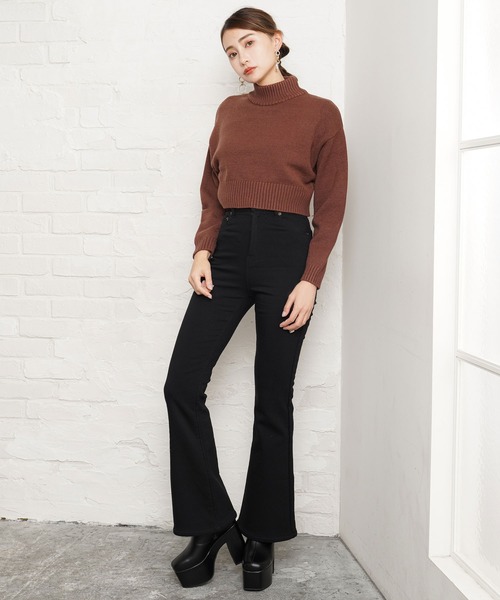 Newlyme パンツ 裏起毛フレアパンツ レディース : ZOZOTOWN Yahoo!店 