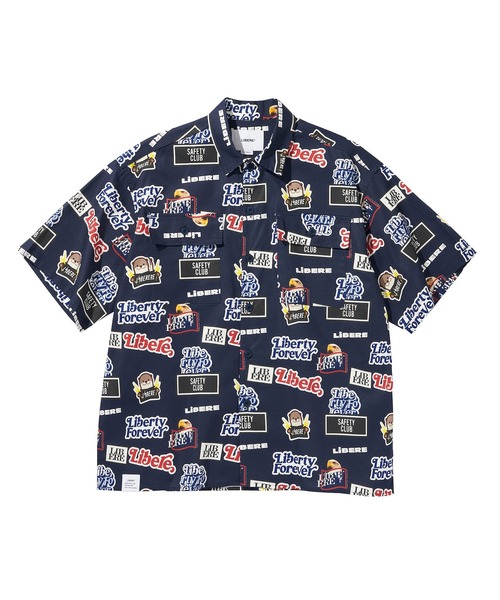 ブラウス シャツ LIBERE リベーレ / STICKER PACK SHIRT ビッグシルエットステッカーパックシャツ / 221250 レディー LIBERE ブラウス シャツ リベーレ / STICKER PACK SHIRT ビッグ