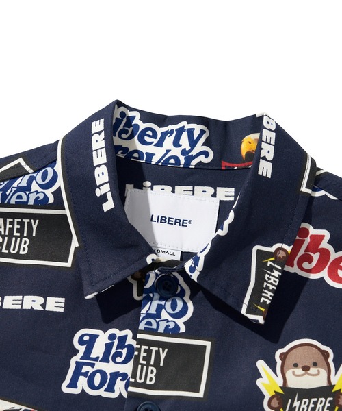 ブラウス シャツ LIBERE リベーレ / STICKER PACK SHIRT ビッグシルエットステッカーパックシャツ / 221250 レディー LIBERE ブラウス シャツ リベーレ / STICKER PACK SHIRT ビッグ