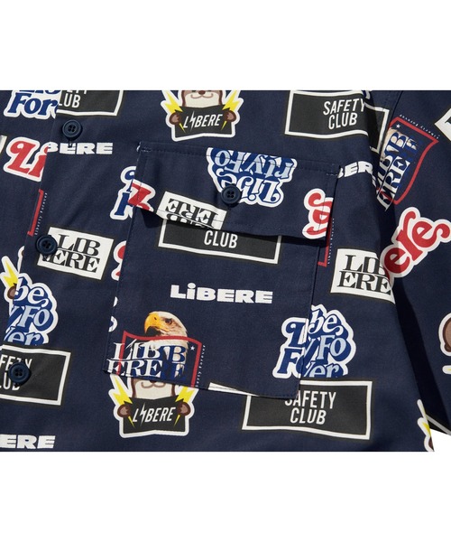 ブラウス シャツ LIBERE リベーレ / STICKER PACK SHIRT ビッグシルエットステッカーパックシャツ / 221250 レディー LIBERE ブラウス シャツ リベーレ / STICKER PACK SHIRT ビッグ
