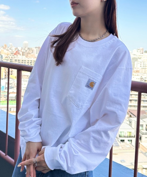 tシャツ Carhartt(カーハート)/ルーズフィット ロンT ポケT USA規格 ヘビーウェイト ビッグサイズ オーバーサイズ 6.5Oz ユニセ