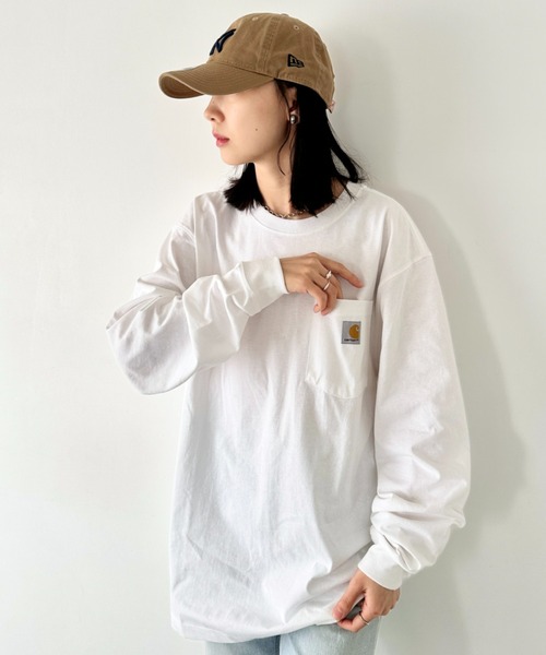 tシャツ Carhartt(カーハート)/ルーズフィット ロンT ポケT USA規格 ヘビーウェイト ビッグサイズ オーバーサイズ 6.5Oz ユニセ