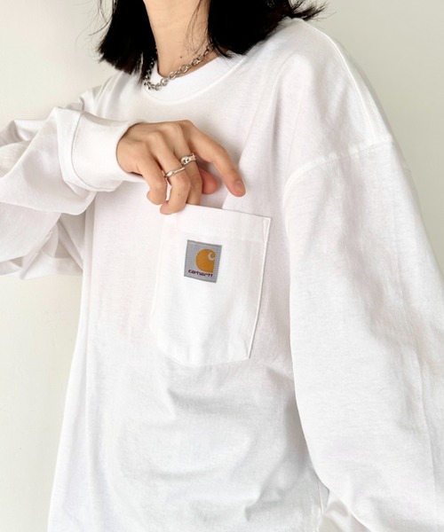 tシャツ Carhartt(カーハート)/ルーズフィット ロンT ポケT USA規格 ヘビーウェイト ビッグサイズ オーバーサイズ 6.5Oz ユニセ