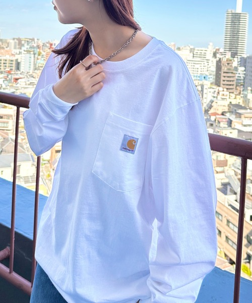 tシャツ Carhartt(カーハート)/ルーズフィット ロンT ポケT USA規格 ヘビーウェイト ビッグサイズ オーバーサイズ 6.5Oz ユニセ
