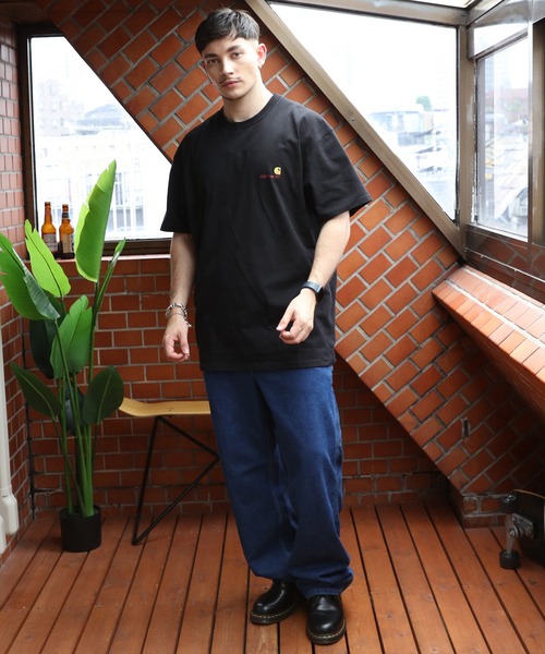 ★Carhartt★ロゴ 刺繍 Tシャツ Carhartt tシャツ ロゴ刺繍Tシャツ メンズ レディース