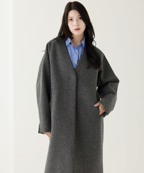 美品　バーバリーロンドン　ノーカラージャケット　シルク混　ロゴボタン　Ｌ HALEINE（アレンヌ） ジャケット ノーカラージャケット ノーカラー