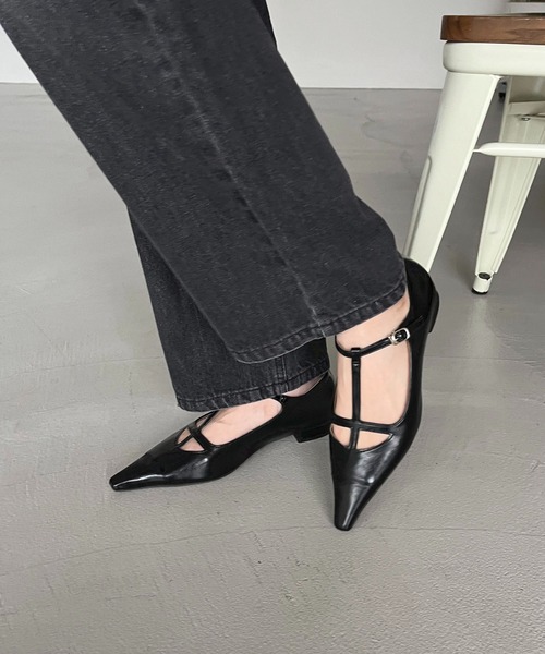CAPRICIEUX LE'MAGE パンプス Tストラップフラットパンプス