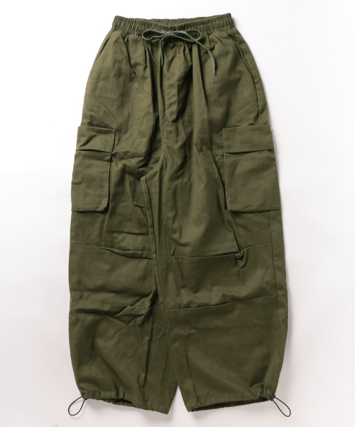 NO WAY カーゴパンツ /ツイルカーゴパンツ 裾ドローコード付き メンズ