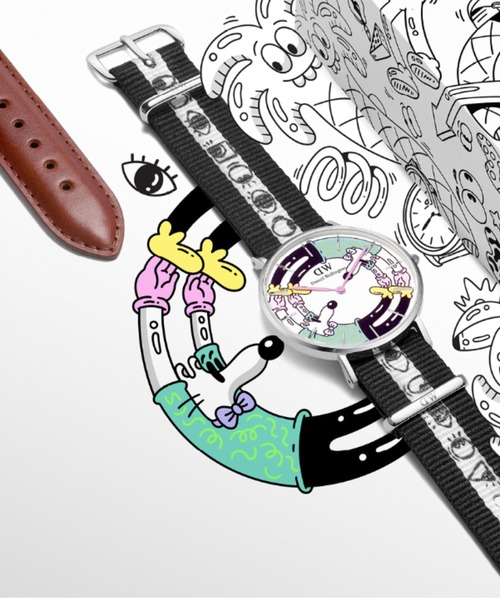 Steven Harrington Daniel Wellington 時計 Steven Harrington x DW: Iconic Link Dual Tone Gold