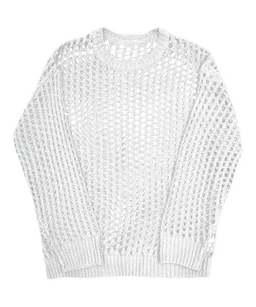 ALMO メッシュネット編み編みニットトップス(NEZ) メンズ レディース