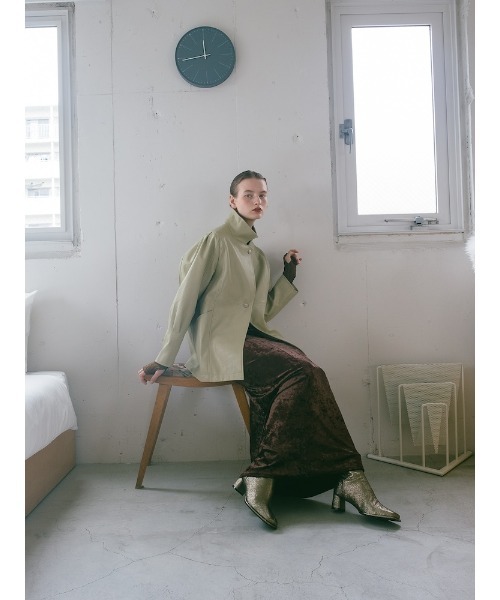 sahara スカート Velour Long Skirt/ベロアロングスカート