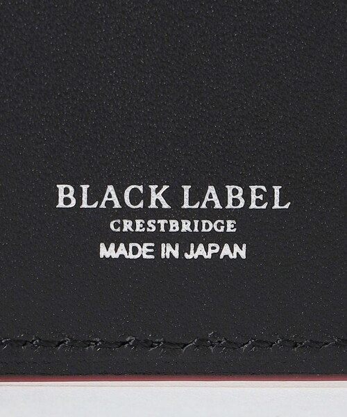 【新品未使用】BLACK LABEL CRESTBRIDGE 名刺入れ エンボスレザークレストブリッジチェックラウンドジップ