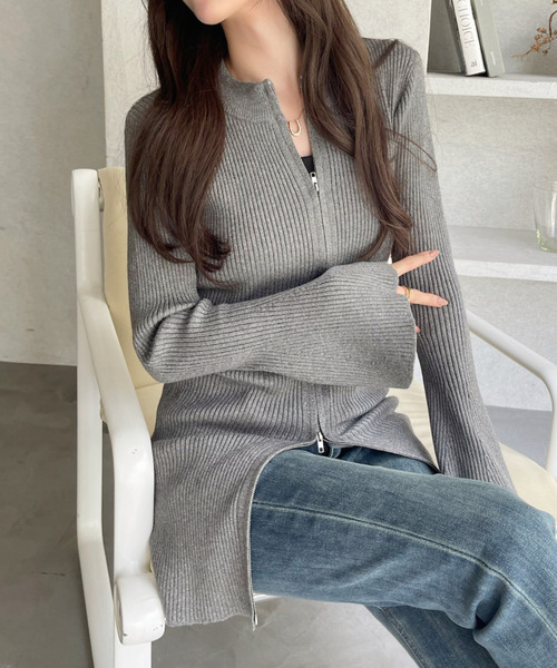フォクシー ドレスインディゴ 38 デニム調 フレアワンピース ダブルジップ DENIM POCKET FLARE ONEPICE/デニム ポケット フレア ワンピース