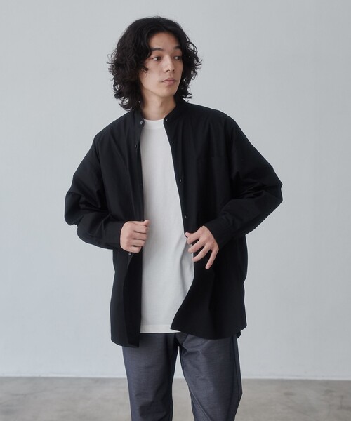 coen（コーエン） シャツ タイプライターバンドカラーシャツ メンズ