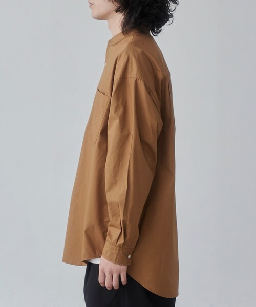 H BEAUTY&YOUTH 21SS タイプライターバンドカラーシャツ メンズ coen シャツ タイプライターバンドカラーシャツ メンズ