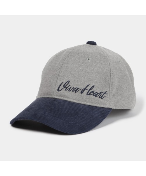 VIVA HEART - ビバハート　白キャップ付き　フリース・タフタ　リバーシブル　ベスト　ネイビー ビバハート VIVA HEART レディース 秋冬 ストレッチ フリー
