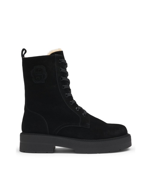 BOSS（HUGO BOSS） ブーツ Double Bモノグラム レースアップ スエード