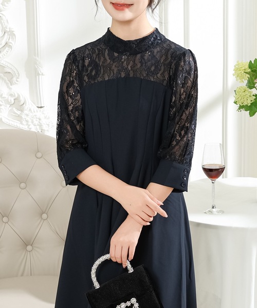 Lace Ladies（レースレディース） ドレス レース ドッキング タック