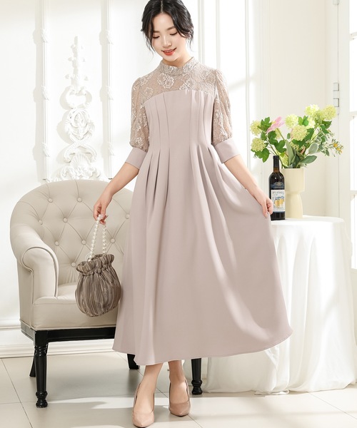 Lace Ladies（レースレディース） ドレス レース ドッキング タック