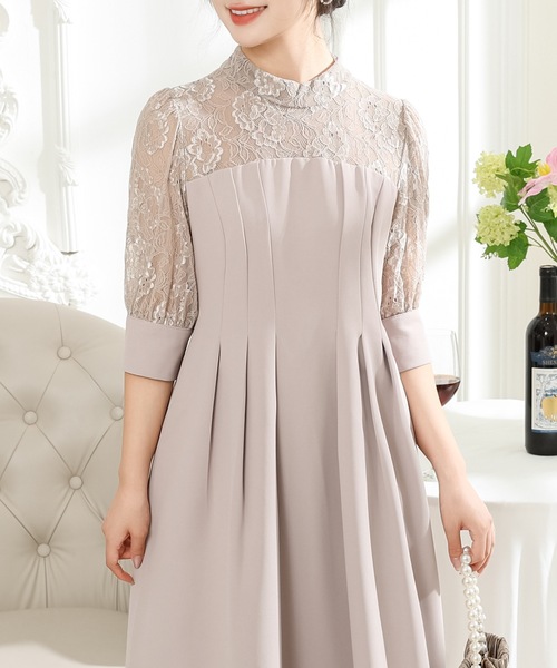 Lace Ladies（レースレディース） ドレス レース ドッキング タック