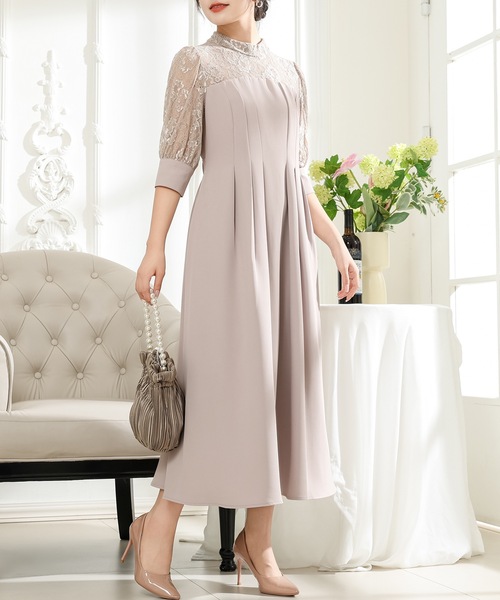 Lace Ladies（レースレディース） ドレス レース ドッキング タック