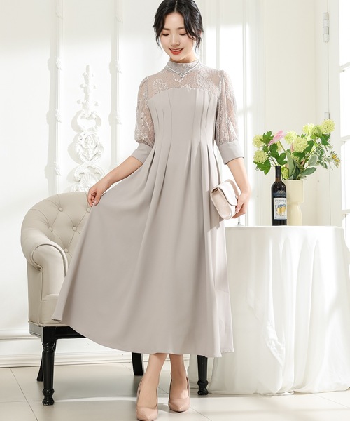 Lace Ladies（レースレディース） ドレス レース ドッキング タック