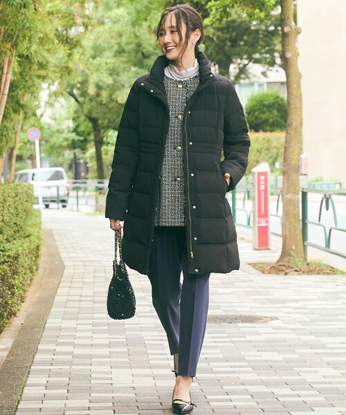 ANY SIS ダウンコート ダウンジャケット 「撥水・洗える」美シルエット