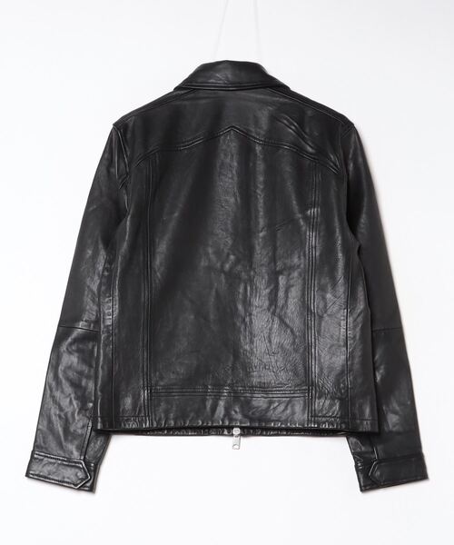 コート ジャケット EROL ZIP UP LEATHER JACKET | EROL ジップ アップ レザー ジャケット メンズの画像