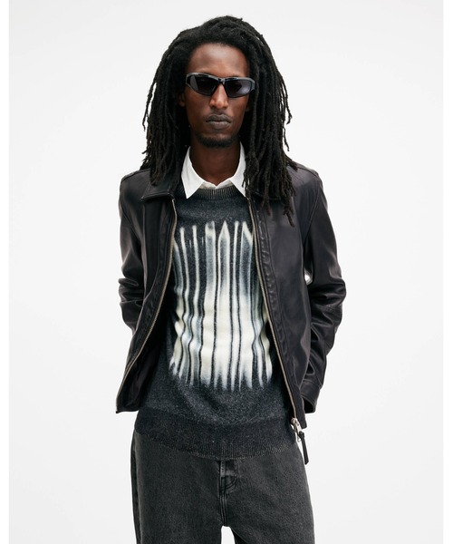 コート ジャケット EROL ZIP UP LEATHER JACKET | EROL ジップ アップ レザー ジャケット メンズの画像