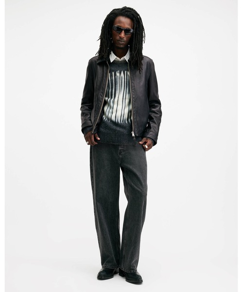 コート ジャケット EROL ZIP UP LEATHER JACKET | EROL ジップ アップ レザー ジャケット メンズの画像
