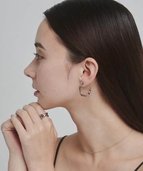 ciite' ピアス 「 金属アレルギー対応 」 ツイストフープピアス