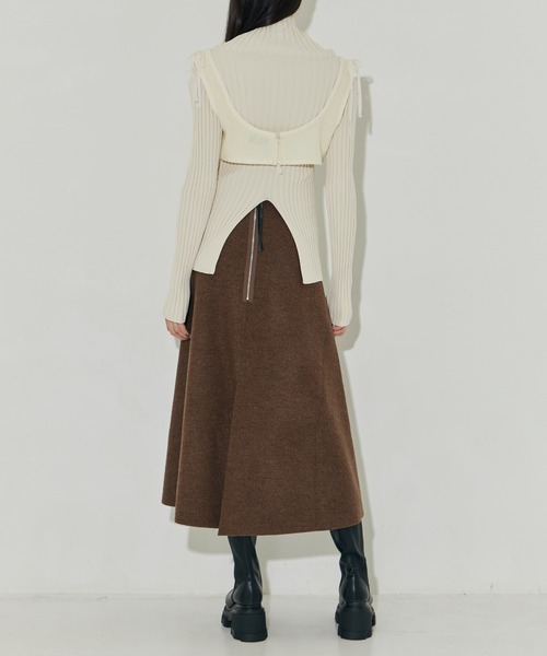 WRAPINKNOT スカート 「WRAPINKNOT/ラッピンノット」W100/ウールフレア