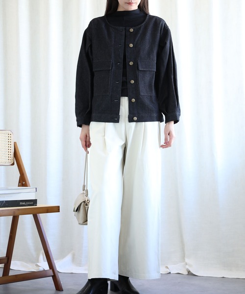 aimoha（アイモハ） デニムジャケット gジャン -original-ノーカラー