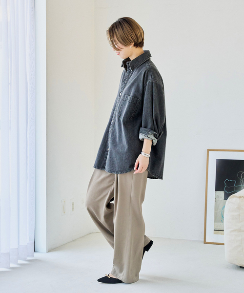 LE TALON シューズ ポインテッドダブルメタルリボンフラット