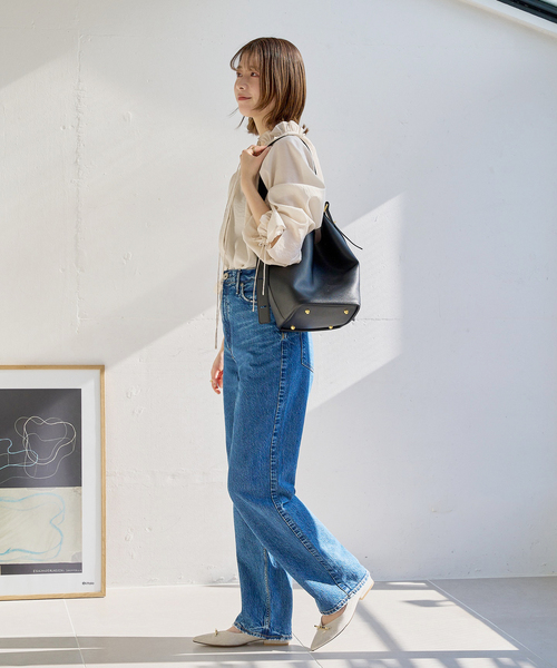 LE TALON シューズ ポインテッドダブルメタルリボンフラット