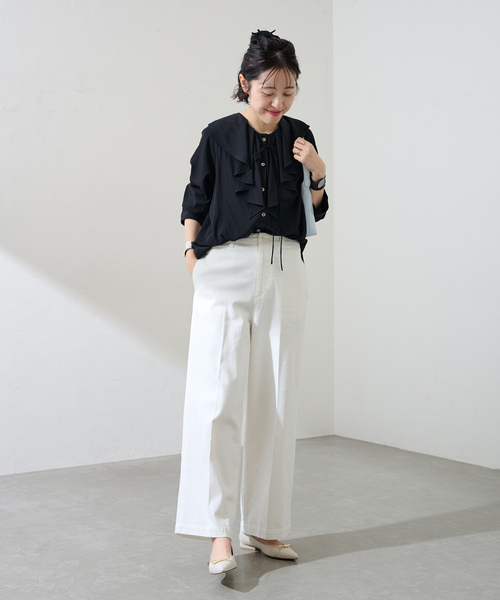 LE TALON シューズ ポインテッドダブルメタルリボンフラット