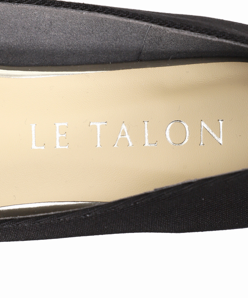 LE TALON シューズ ポインテッドダブルメタルリボンフラット