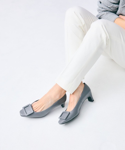 スクエア バックル パンプス 7㎝ヒール 3色 韓国 デザイン 上品 楽天市場】5/7cmヒール スクエアトゥパンプス レディース 太
