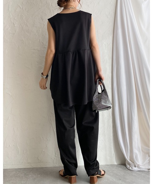 MSクローゼットさん専用 She's Closet セットアップ 深Vネックフレアペプラムベスト